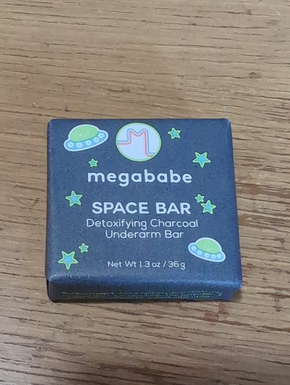 megababe Space Bar Detoxifying Charcoal Underarm Bar - Black